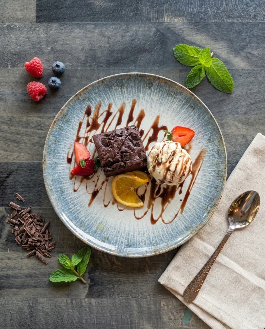Warmer Brownie — Restaurant Kaspio Stade